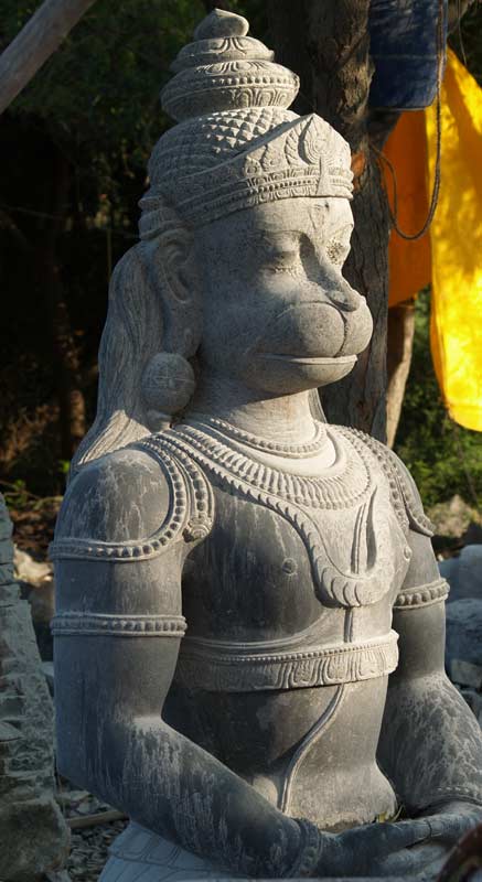 Large Meditating Hanuman Statue 84"